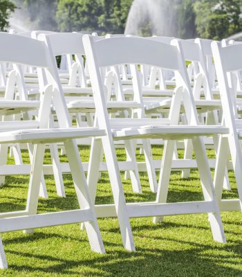 white resin folding chairs